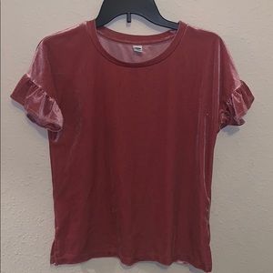 Velvet glitter shirt.